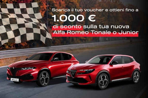Voucher fino a 1.000€ su ALFA ROMEO TONALE o JUNIOR
