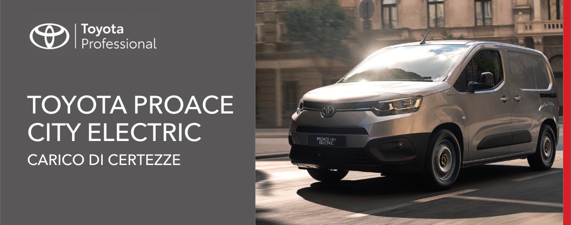 TOYOTA PROACE CITY ELECTRIC DA € 449 + IVA AL MESE