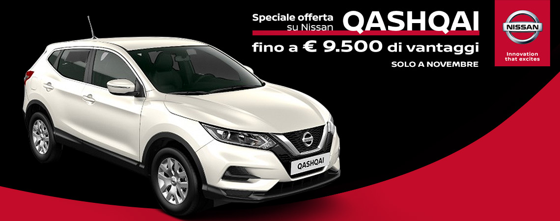 Vantaggi fino a 9.500 € su 29 Nissan Qashqai