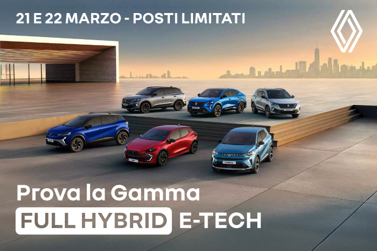 Prova la Gamma Full Hybrid E-Tech con un Driver Renault dedicato